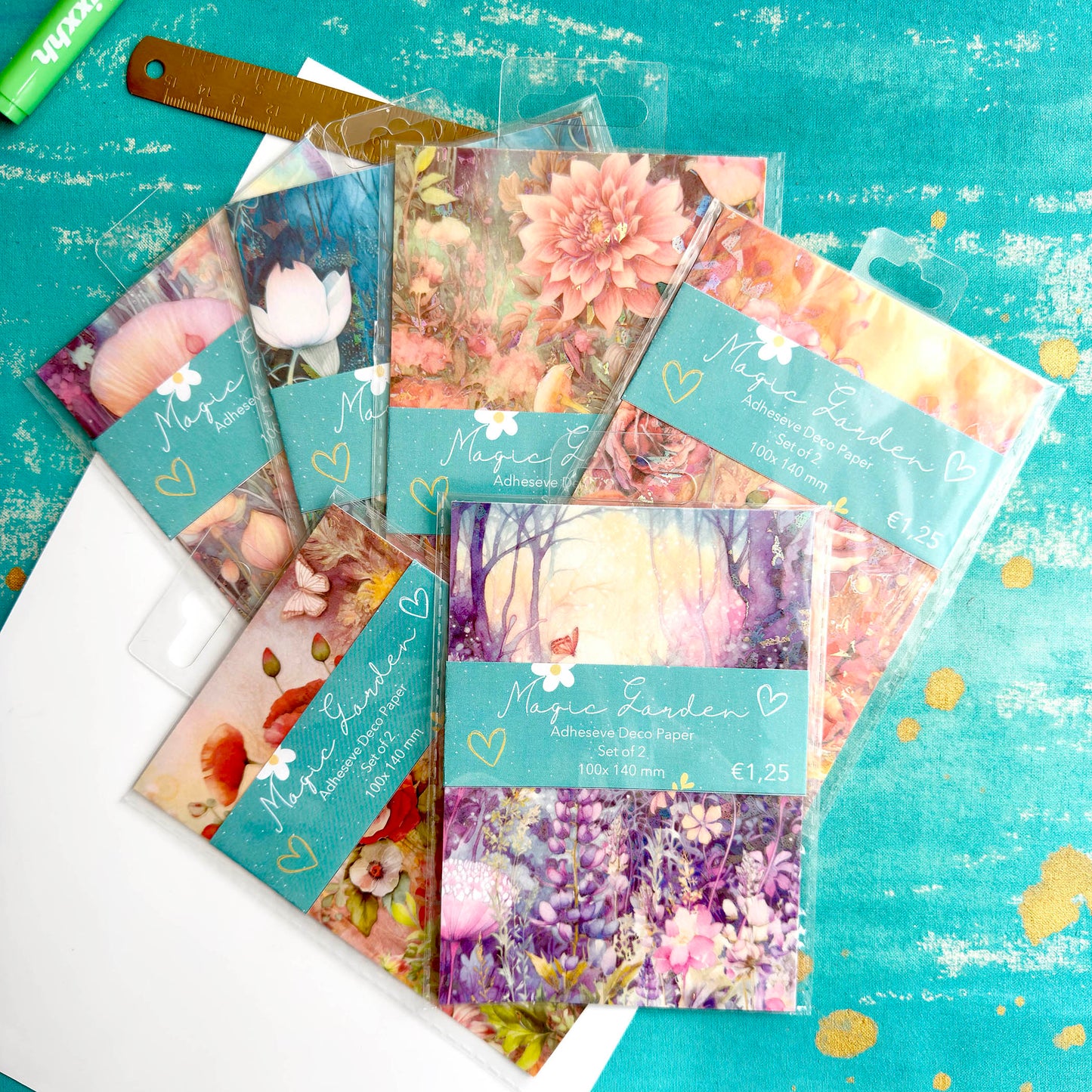 Magic Garden Washi Decorative Papers Set of 2 Sheets