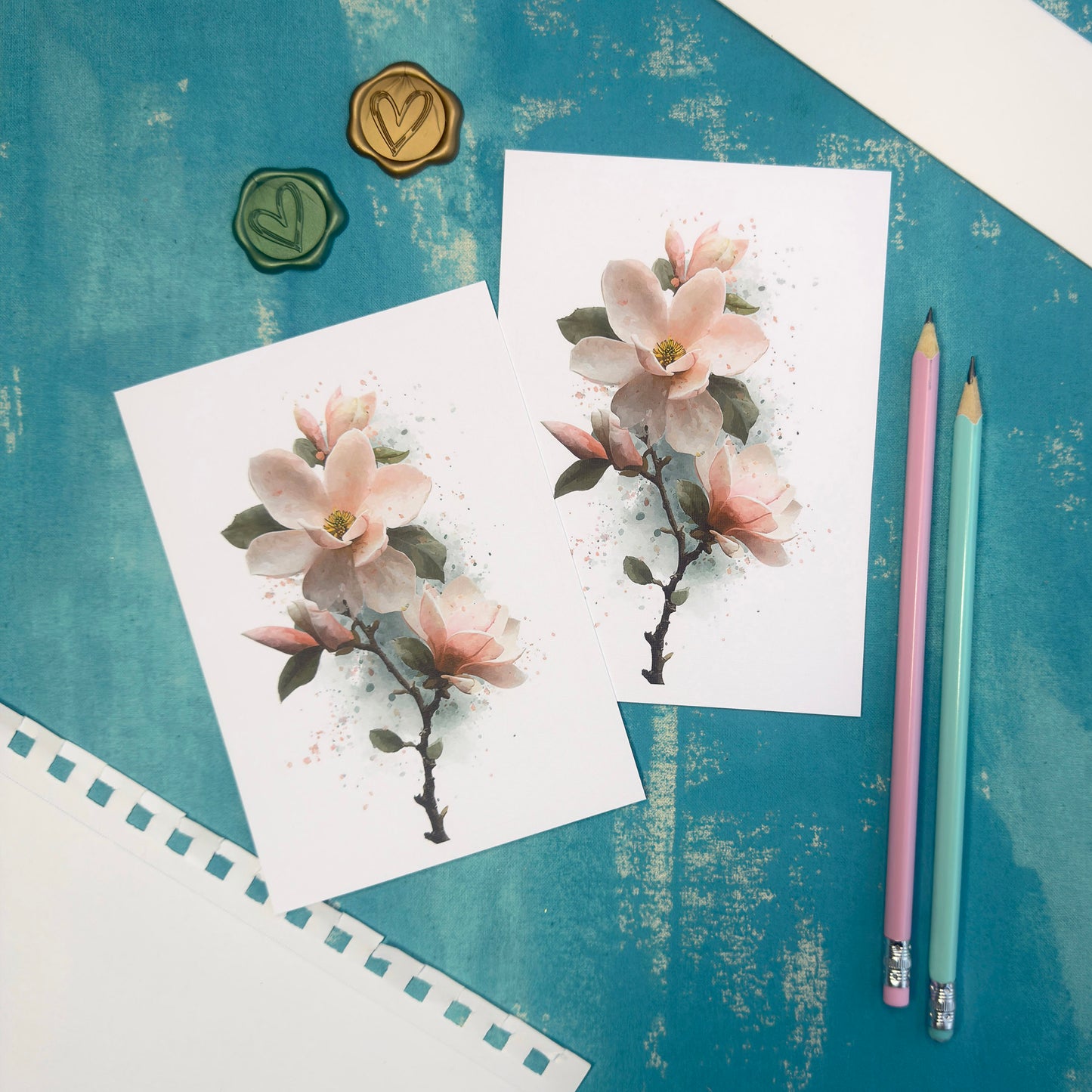 Magnolia Flower Greeting Card
