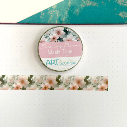 Morning Bloom Washi Tape 15 mm - Floral Spring Washi Tape