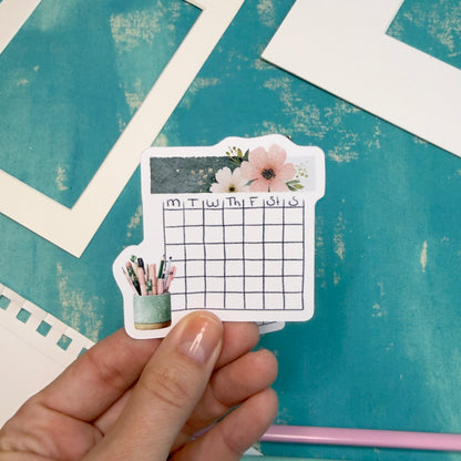 Morning Bloom Blank Calendar Stickers Spring Planner Essentials