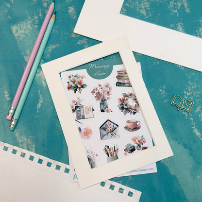 Morning Bloom Planner Set - Stickers, Washi & Vinyls for Spring Journaling