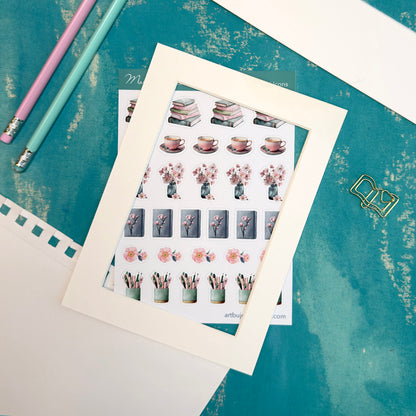 Morning Bloom Mini Icons Floral Spring Stickers