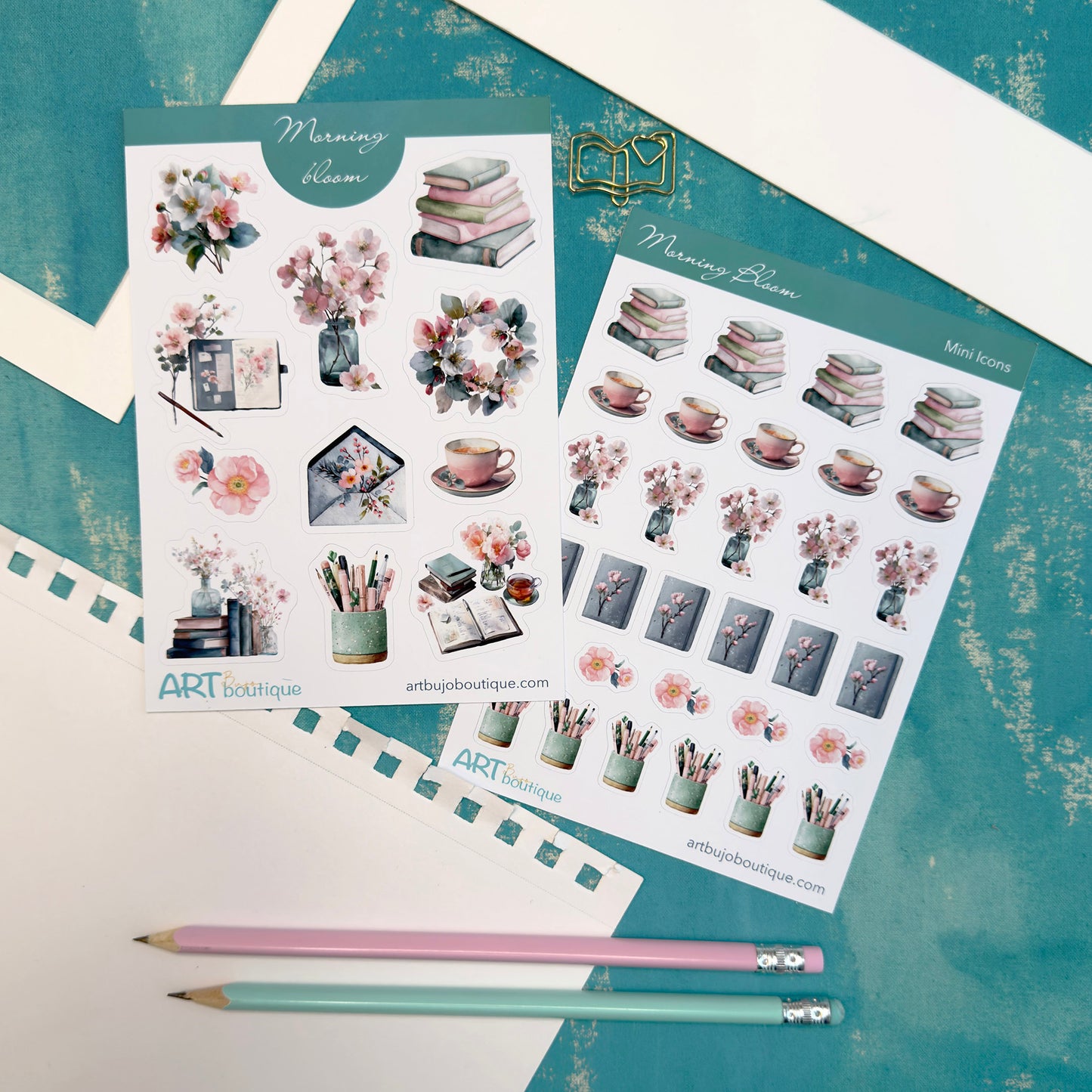 Morning Bloom Planner Set - Stickers, Washi & Vinyls for Spring Journaling