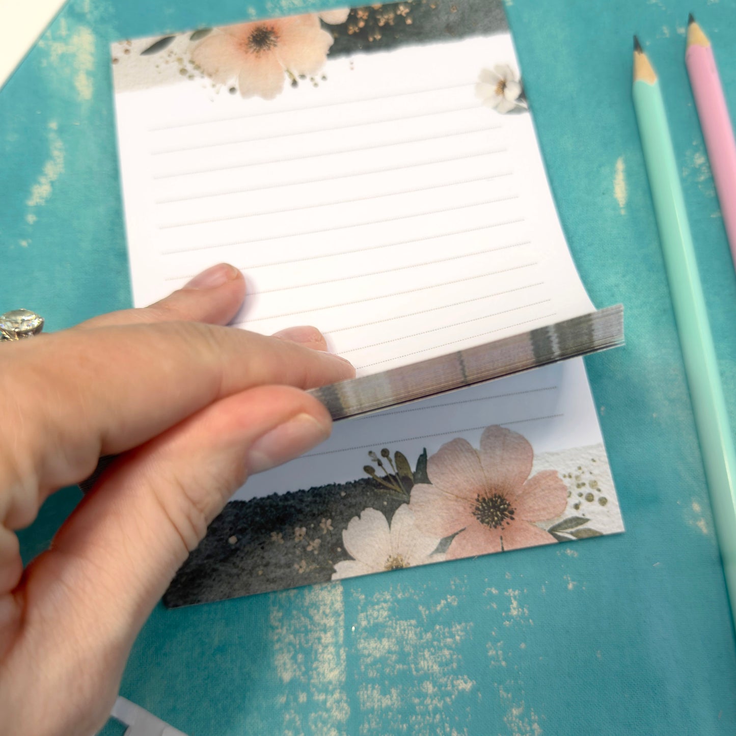 Morning Bloom Illustrated Floral Notepad A6