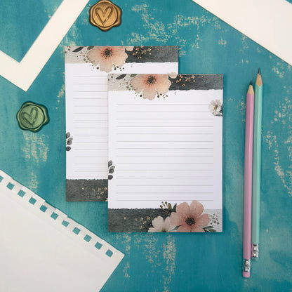 Morning Bloom Illustrated Floral Notepad A6