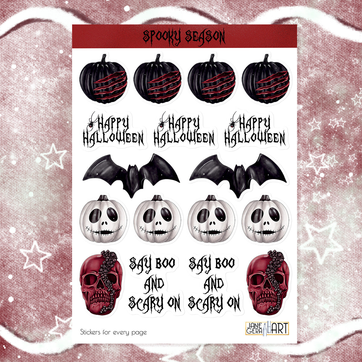 Happy Halloween sticker sheet