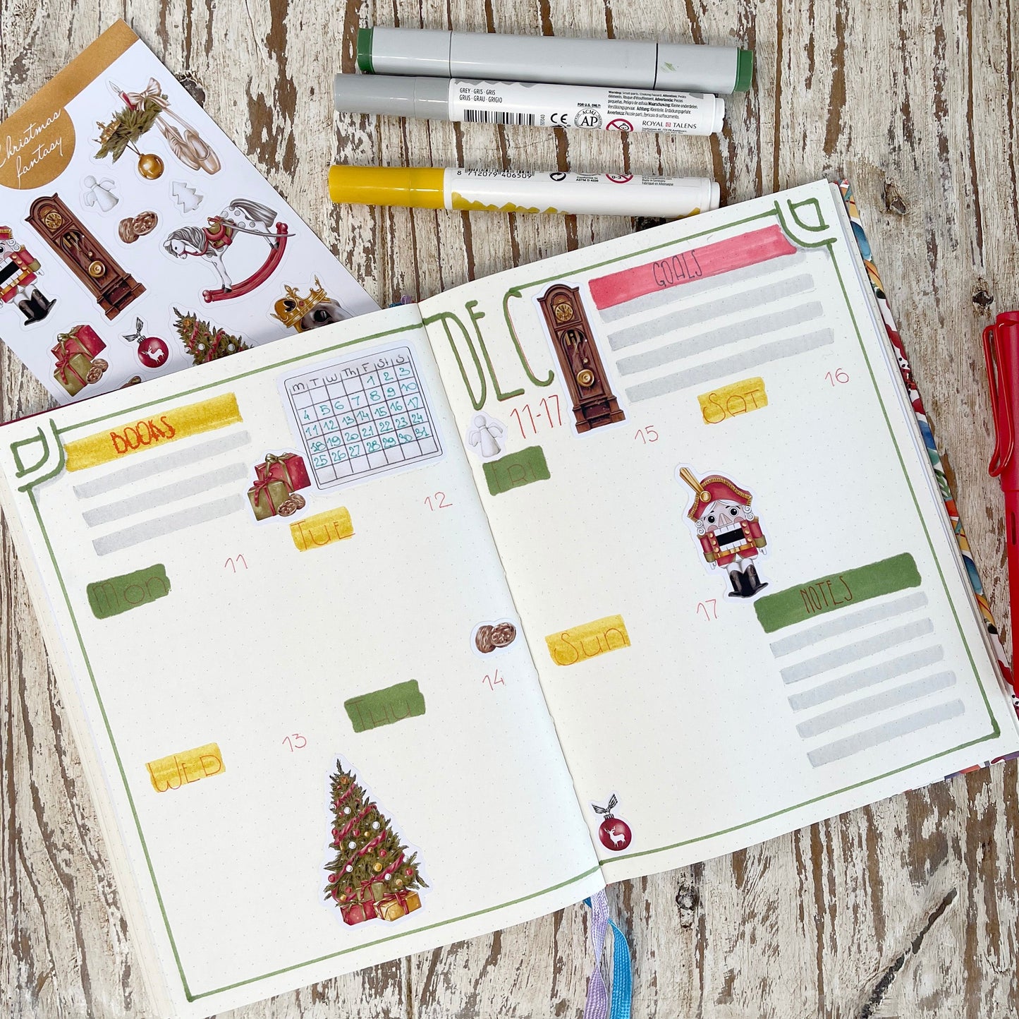 Christmas tale planner stickers