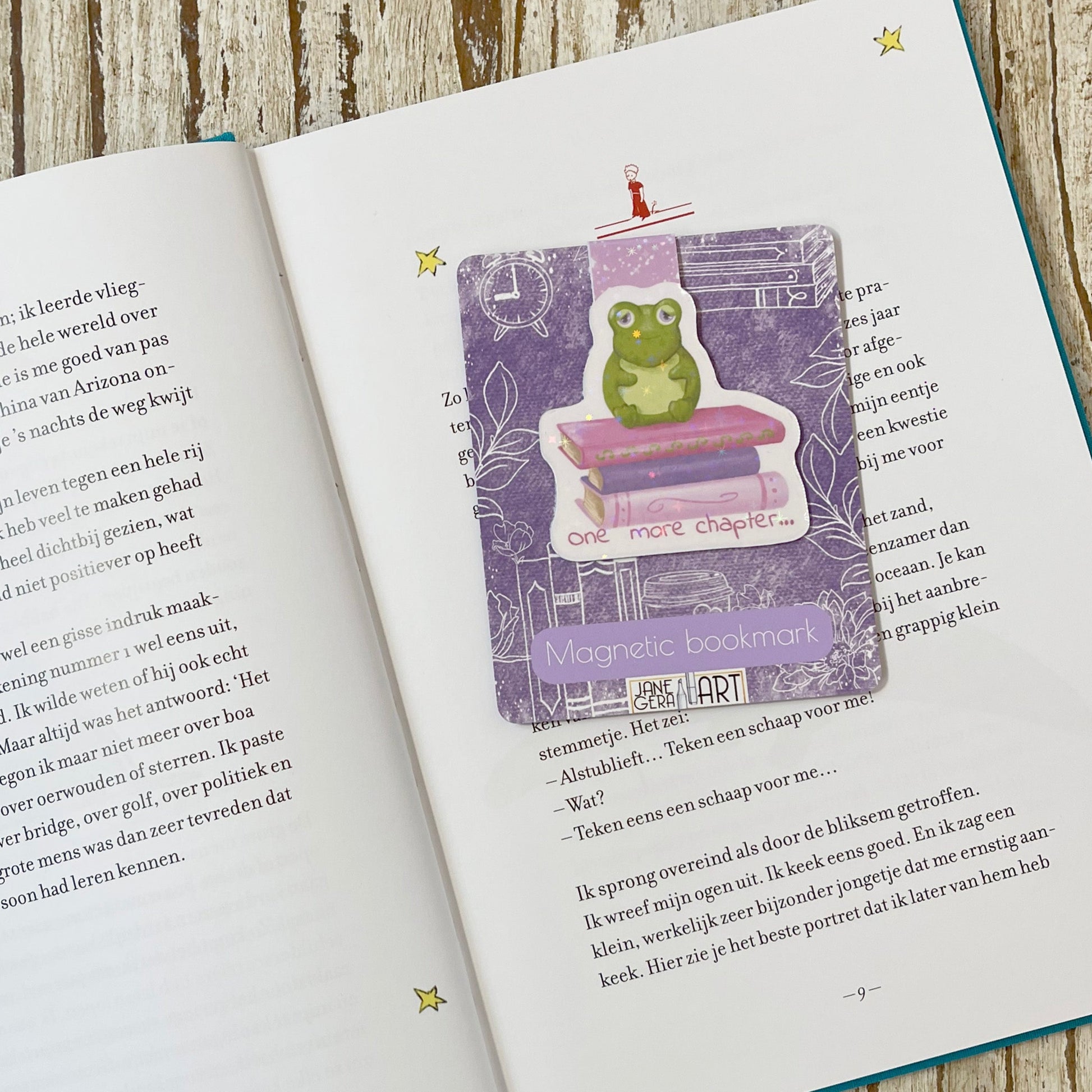 One More Chapter cute magnetic bookmark, bookish gift, book lover gift, cute bookmark, cute frog