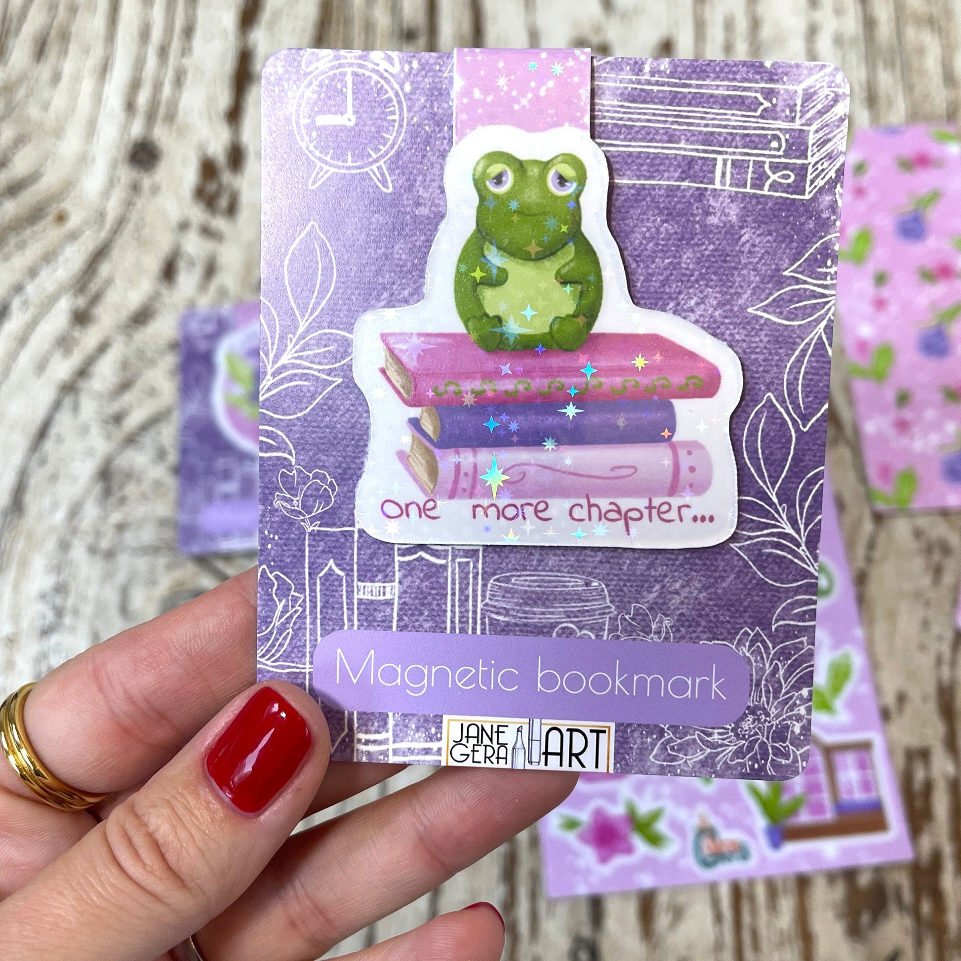 One More Chapter cute magnetic bookmark, bookish gift, book lover gift, cute bookmark, cute frog