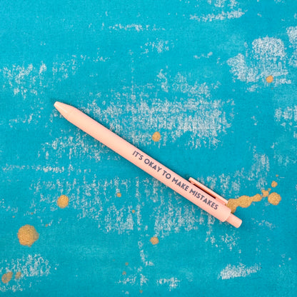 Macaron Colored Motivational Pens - Pastel Ballpoint Pens with Uplifting Quotes, Black Ink