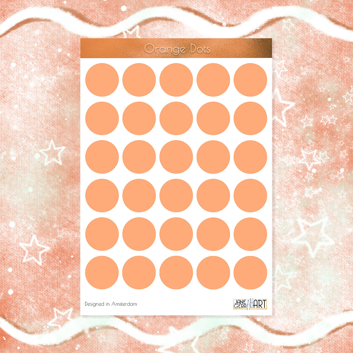 Single color dots stickers