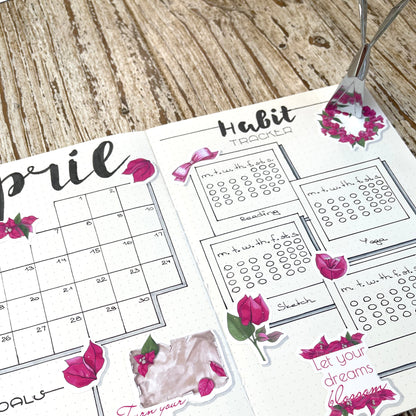 Bougainvillea bloemplannerstickers