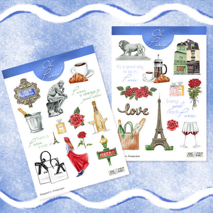 City of Love bujo-stickerset Parijs-stickers