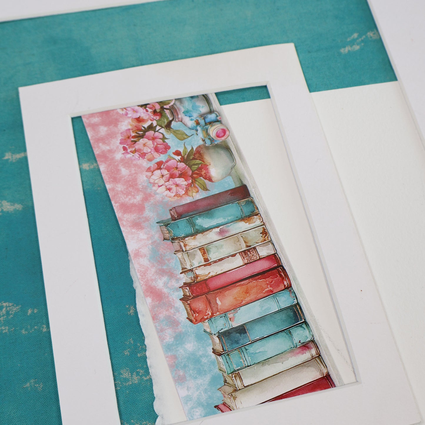 Summer Bookshelf Floral Bookmark