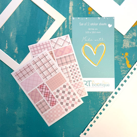 Tartan Stickers Set of 2 Sheets