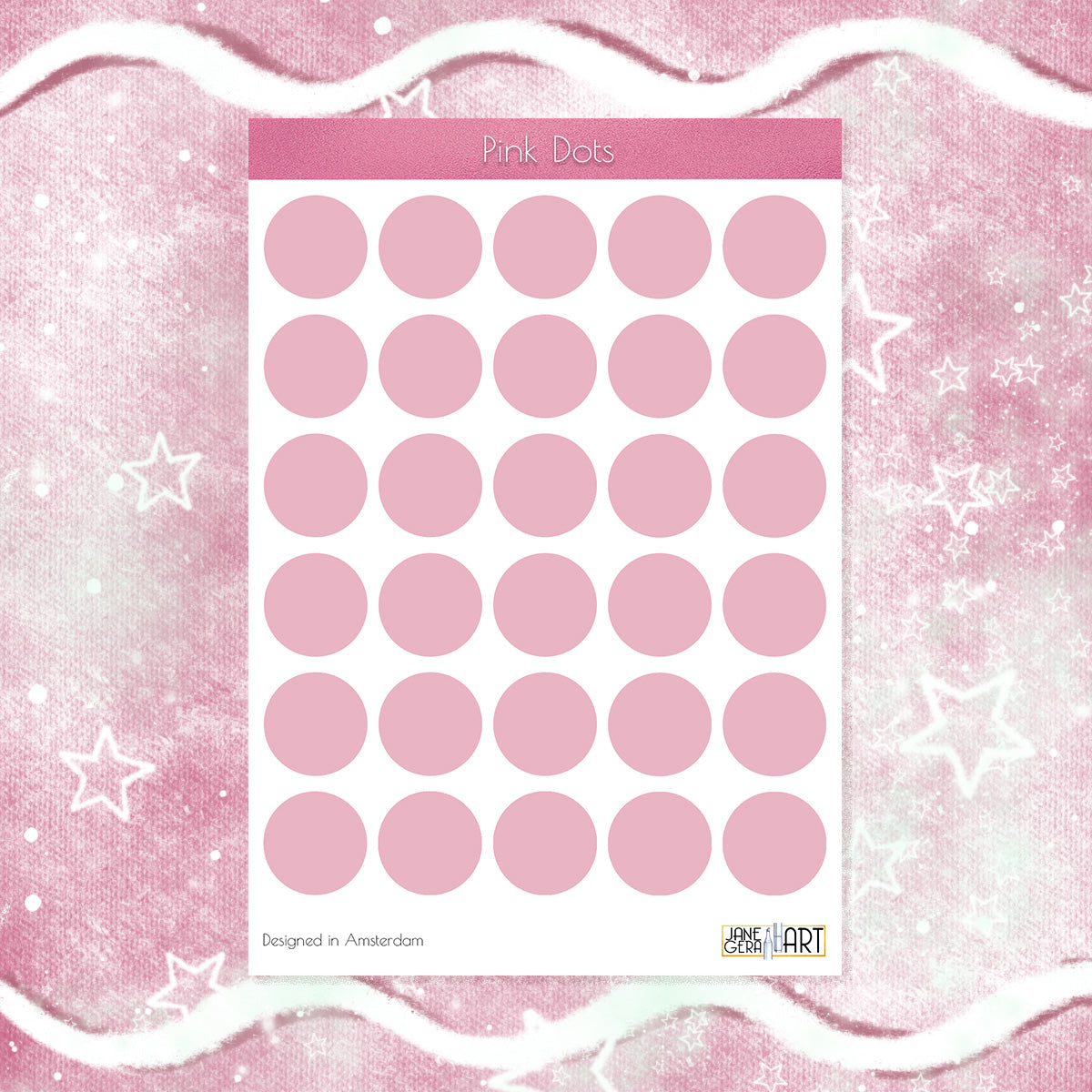 Single color dots stickers