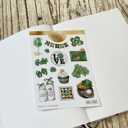 Pot of Gold bujo stickers St. Patrick's Day stickers