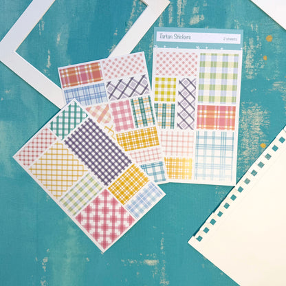 Tartan Stickers Set of 2 Sheets