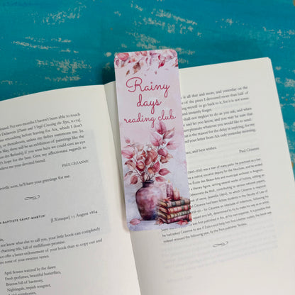 Rainy Days Reading Club Bookmark – Cozy Autumn Book Lover Gift