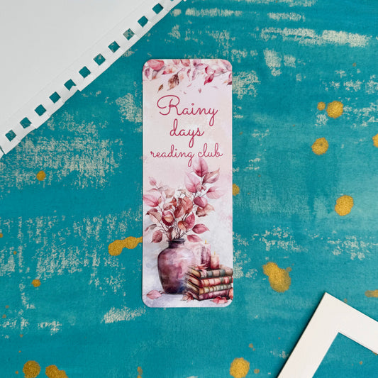 Rainy Days Reading Club Bookmark – Cozy Autumn Book Lover Gift