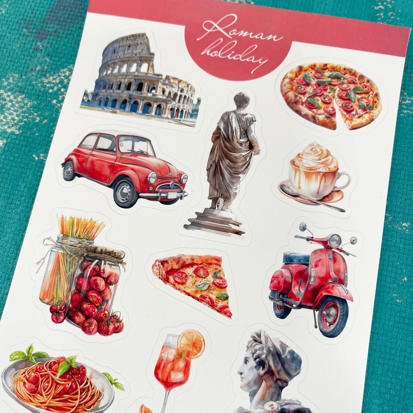 Roman Holiday planner stickers. beautiful travel stickers, bujo stickers, perfect gift