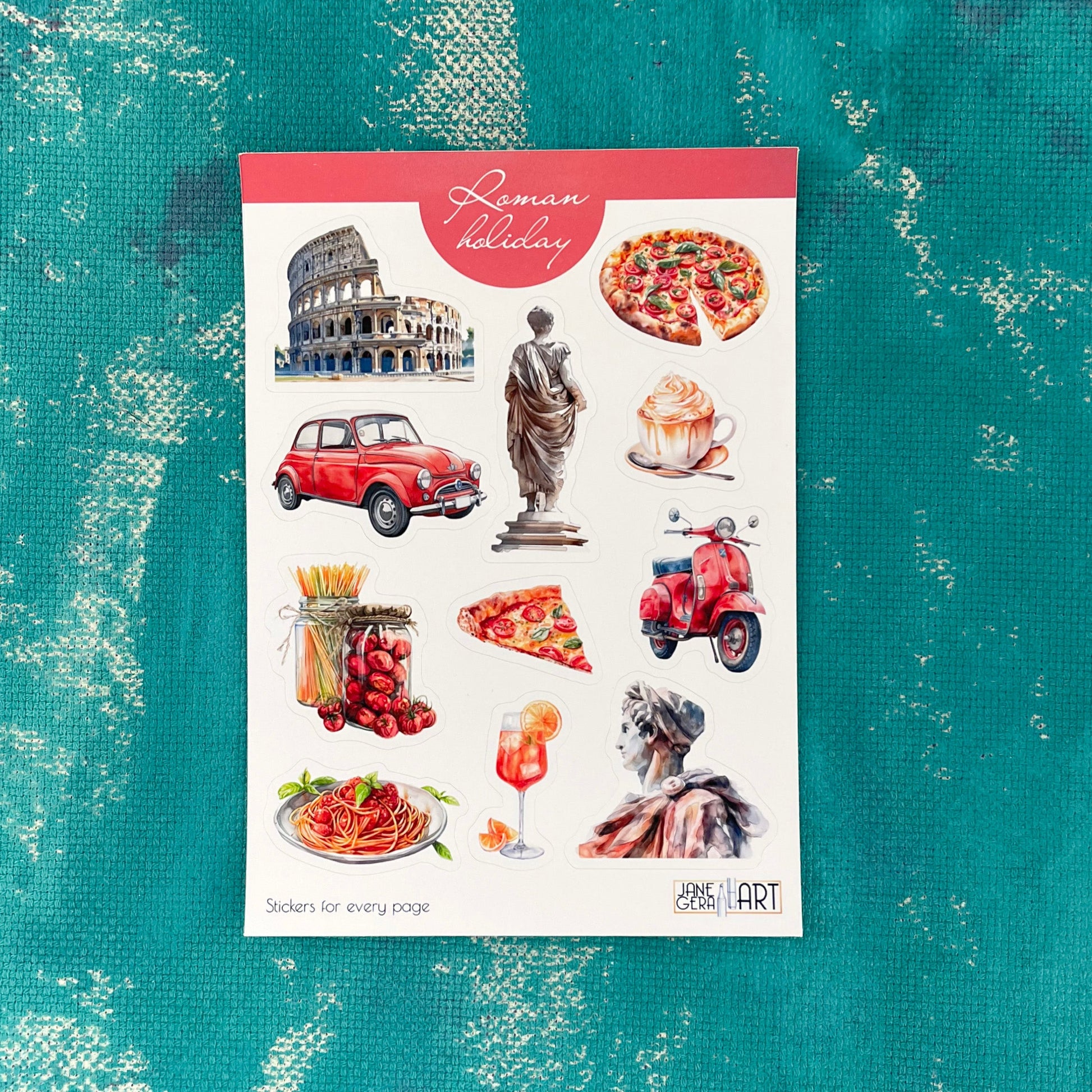 Roman Holiday planner stickers. beautiful travel stickers, bujo stickers, perfect gift