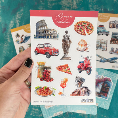 Roman Holiday planner stickers. beautiful travel stickers, bujo stickers, perfect gift