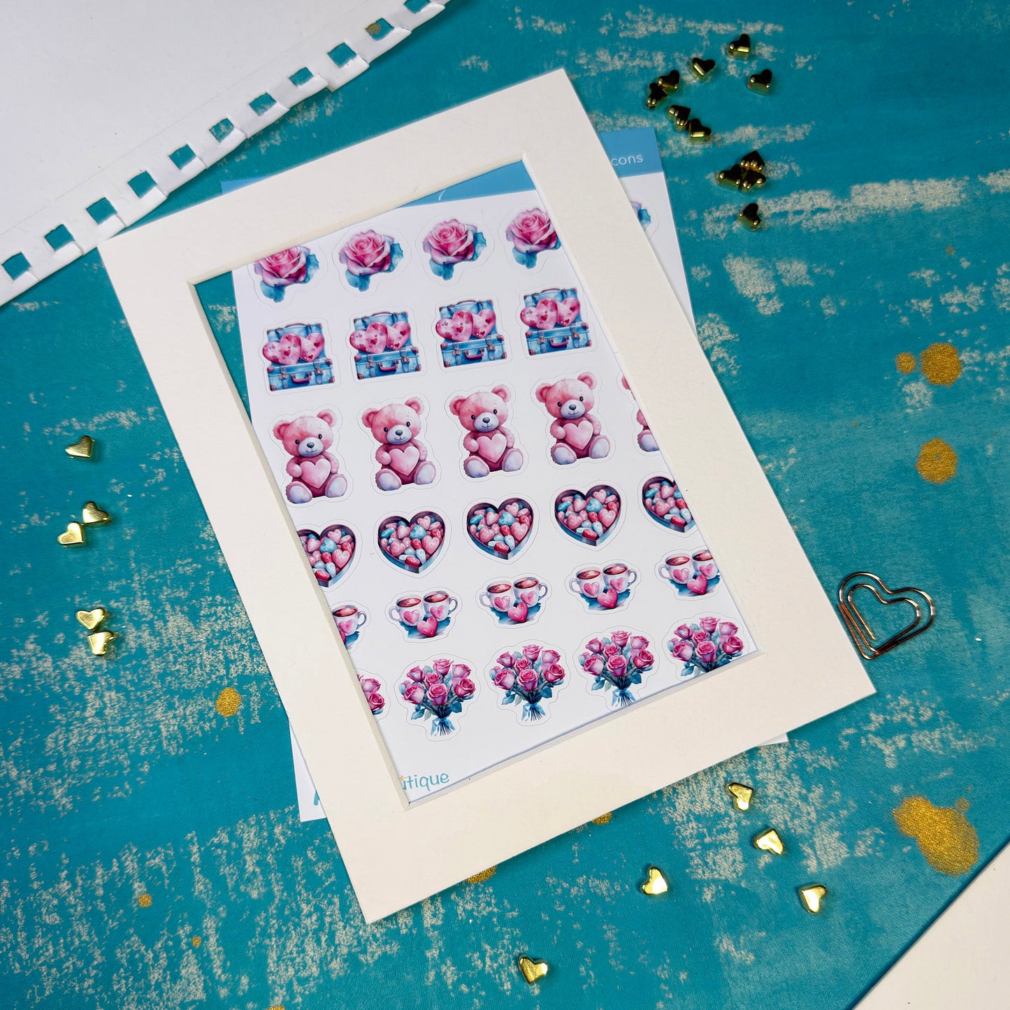 Romantic Holiday Mini Icons Cute Valentine's Day Stickers
