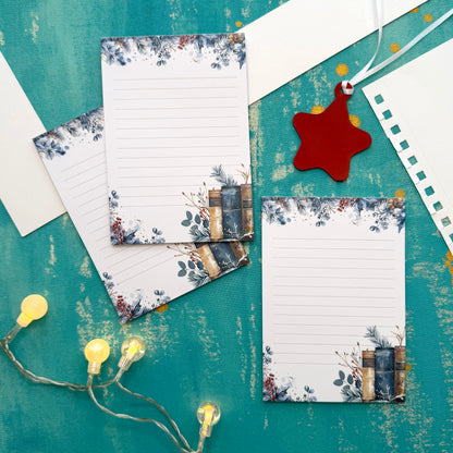 Snowy Library A6 Lined Notepad