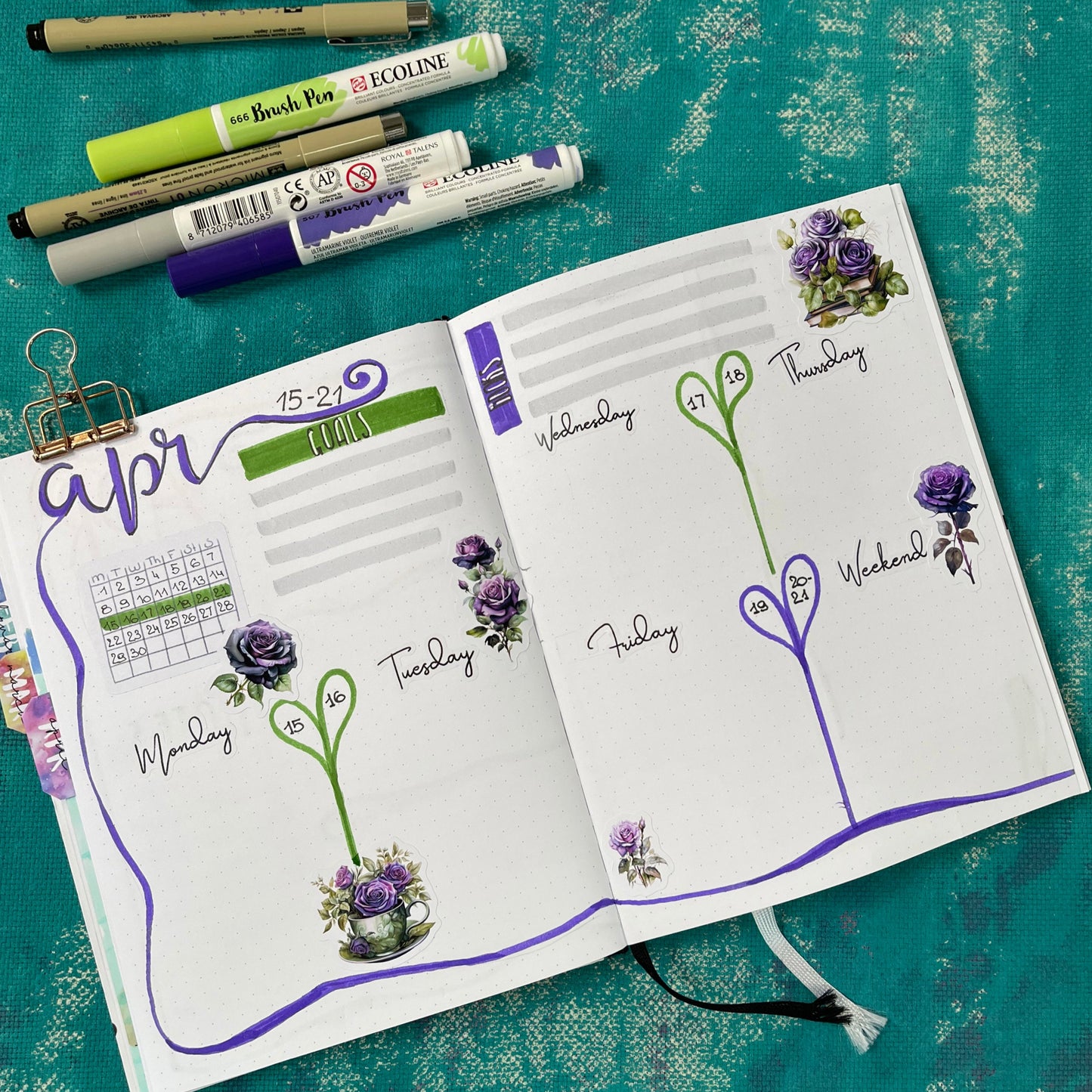 Close-up of a purple roses stickers bujo sticker sheet, featuring intricate floral designs perfect for embellishing journals, planners, and scrapbooks, jane gera art, art bujo stickers, purple roses stickers, planner floral stickers