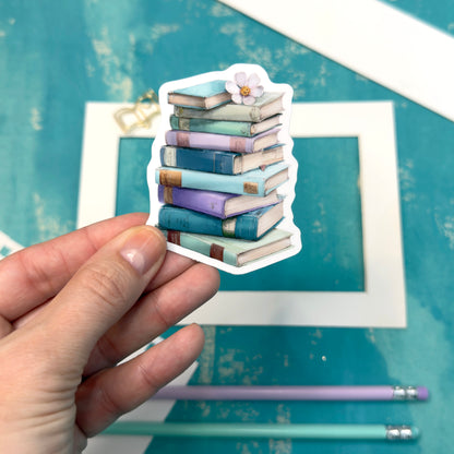 Spring Books Floral Vinyl Sticker