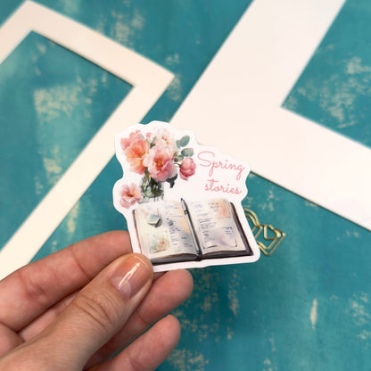 Spring Stories Floral Vinyl Sticker