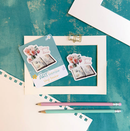 Spring Stories Floral Vinyl Sticker