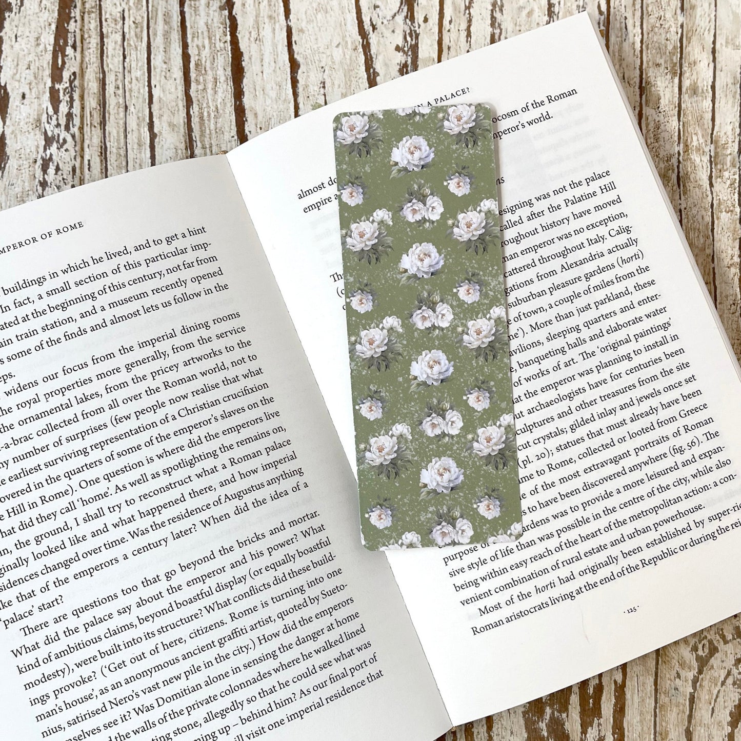 Peony Flowers classic bookmark Floral laminated bookmark, jane gera art, art bookmark, artbujostickers.com