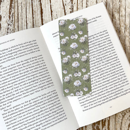 Peony Flowers classic bookmark Floral laminated bookmark, jane gera art, art bookmark, artbujostickers.com