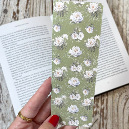 Peony Flowers classic bookmark Floral laminated bookmark, jane gera art, art bookmark, artbujostickers.com