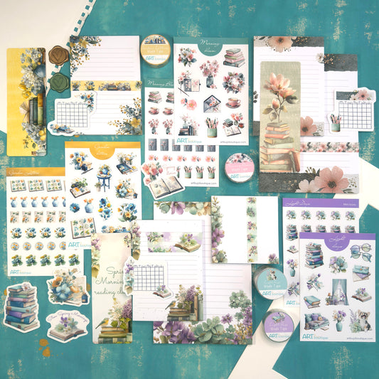 Full SPRING Collection Bundle | 115€ Worth of Stickers, Washi, Notepads, Bookmarks & More