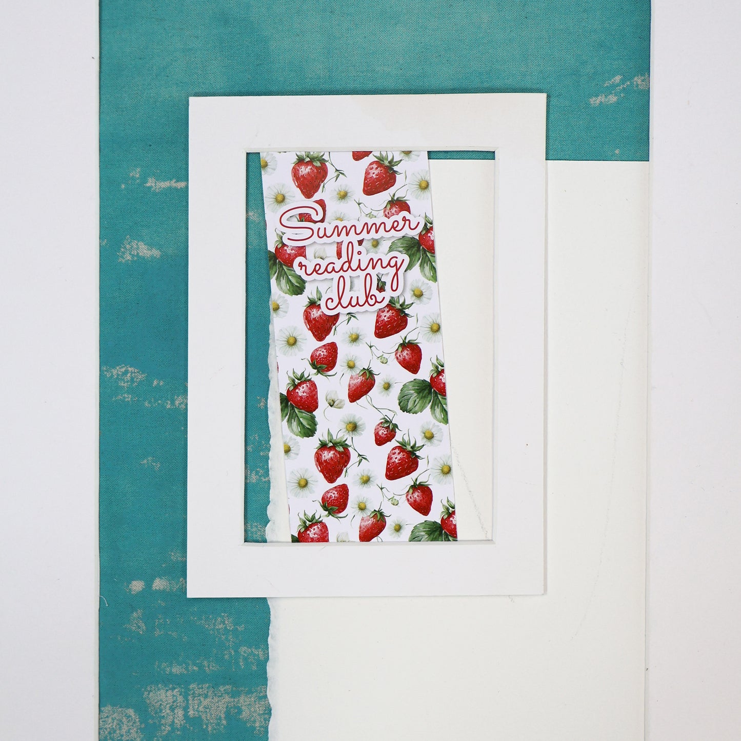Summer Reading Club Strawberry Pattern Bookmark