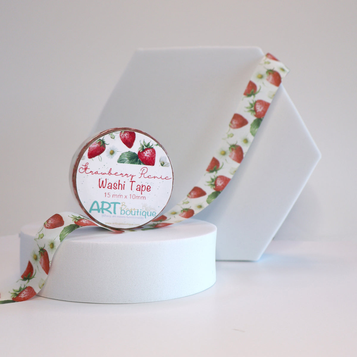 Strawberry Picnic Washi Tape 15 mm Summer Fruit Washi Tape
