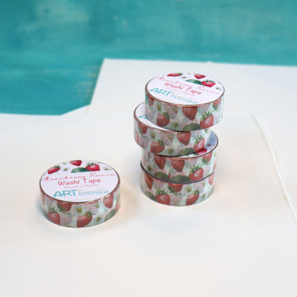Strawberry Picnic Washi Tape 15 mm Summer Fruit Washi Tape