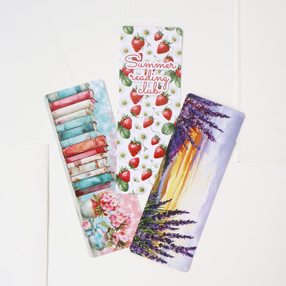 Summer Reading Club Strawberry Pattern Bookmark