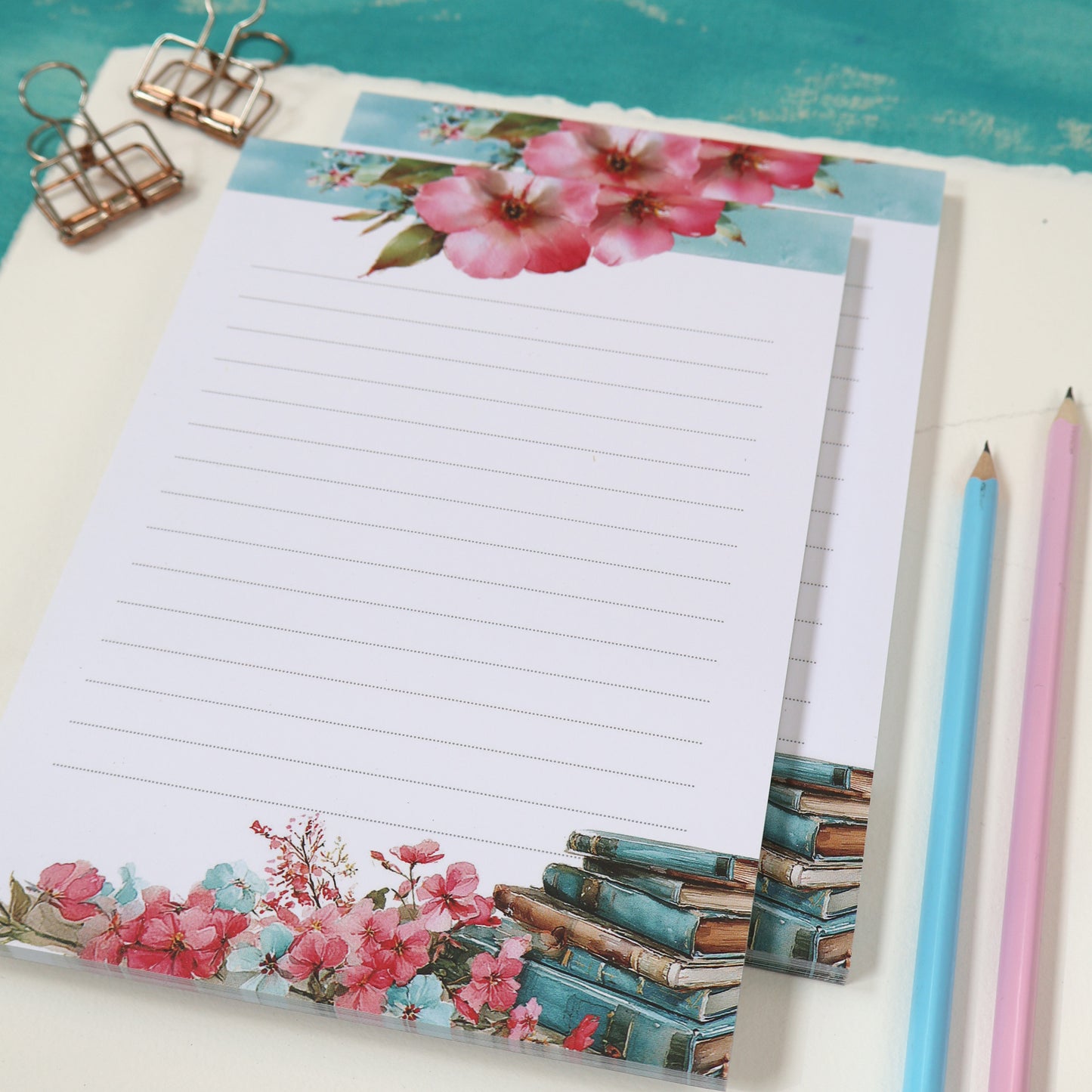 Summer Journals A5 Lined Notepad - Summer Floral Letter Pad