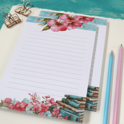 Summer Journals A5 Lined Notepad - Summer Floral Letter Pad