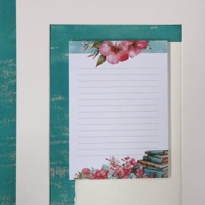 Summer Journals A5 Lined Notepad - Summer Floral Letter Pad