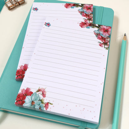 Summer Journals A6 Notepad Summer Flowers Writing Pad