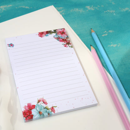 Summer Journals A6 Notepad Summer Flowers Writing Pad