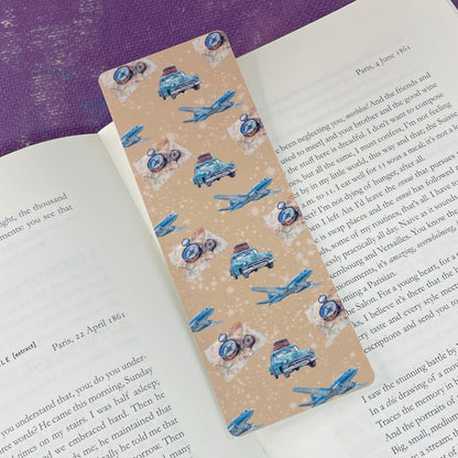 Travel Tales classic bookmark, book lover gift, travel journal, bookish gift