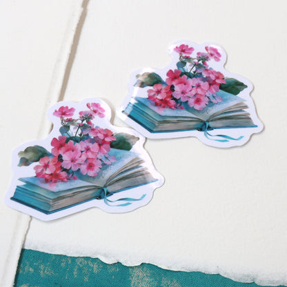 Summer Journal and Flowers Vinyl Sticker