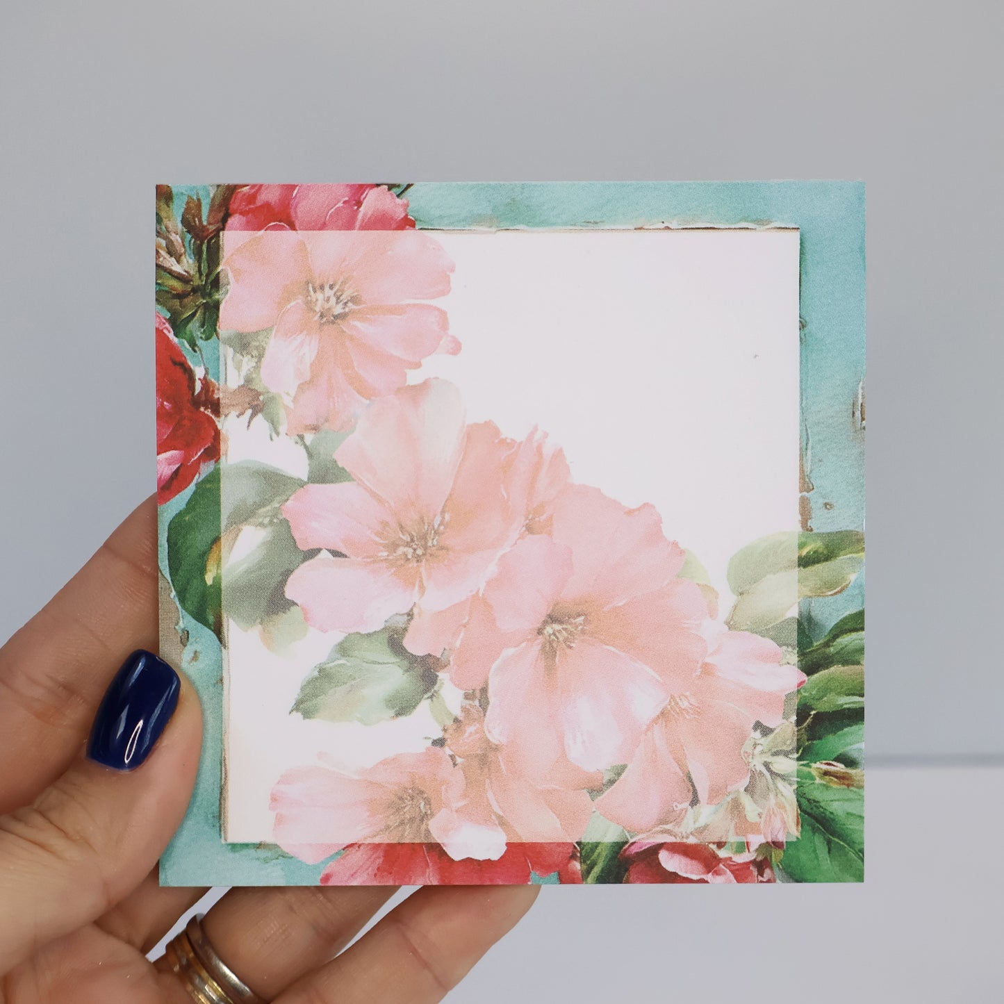 Summer Journals Square Notepad – 10x10 cm Floral Summer Stationery