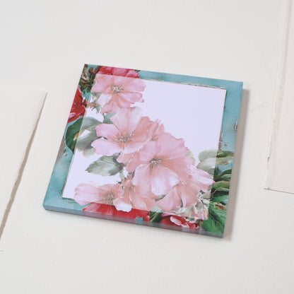 Summer Journals Square Notepad – 10x10 cm Floral Summer Stationery